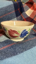 Antique Baker & Co Ltd England Spongeware Floral Earthenware Bowl picture