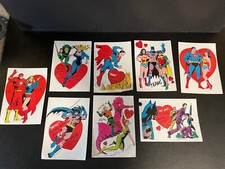 SET OF 8 UNUSED 1980 DC COMIC VALENTINES 8 DIFFERENT SUPER HEROES 7