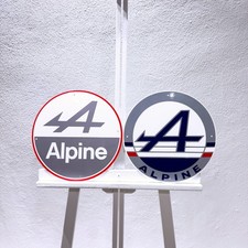 Alpine Classic & Racing Logo Heavy Metal Sign Set – 30 cm (11.8”) picture