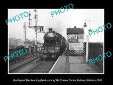 Hartlepool England Seaton Carew Railway Station c1930 Old Large Historic Photo picture