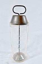 Vintage 1930s Hazel Atlas Malted Milk Mixer Glass Jar Mold 5045 Patent 1890307  picture