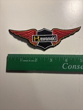 NEW 1 7/8 X 5 7/8 INCH KAWASAKI RED WINGS IRON ON PATCH picture