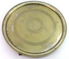 Vintage Decorative Heavy Brass Round Shape Plate Chapatti Serve Ware. G26-100  picture