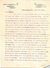 Juniata Limestone Co Hollidaysburg PA 1908 Letter 3 pages Carlim Naginey Mining picture