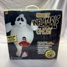 Vintage 2001 Gemmy Giant 8-Foot Airblown Inflatable Ghost Same Day Shipping picture
