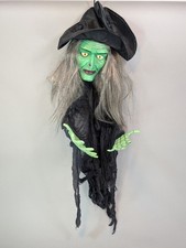 Vintage Gemmy Animated Hanging Witch Shakes Speaks Motion Activated Halloween  picture