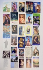 VTG Catholic Holy Prayers & Death Cards Set 100 Jesus St Mary Pope Ephemera Lot picture