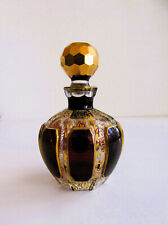 MOSER Antique Bohemian Ruby/Clear Gilt Cut Glass PERFUME BOTTLE 1930s picture