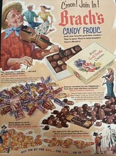 1952 Vintage Brach's Chocolate Cherries Print Ad, C’mon Join In picture