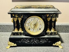Antique 1901 Seth Thomas No 102 Adamantine Mantel Clock Parts Repair 8 Day picture