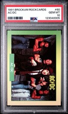 Brockum 1991 Rockcards AC/DC #60 PSA 10 Gem Mint Trading Card Cert 123040005 picture