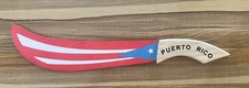 Machete De Puerto Rico 15” X 2 ”. Wooden Machete Souvenir With Puerto Rico Flag picture