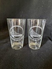 Golden State Warriors Hand Etched (with a Dremel) Pint Glasses picture