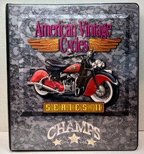 1993 American Vintage Cycles Series II Collector Card Album Binder Champs Indian picture