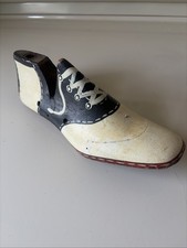 Solid Wood Collectible 1950s Saddle Shoe Sculpture Handmade By Artist B. Ottman picture