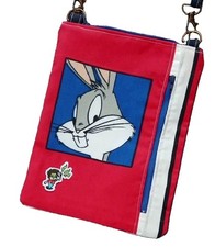 Reworked Vintage Bugs Bunny Crossbody Bag Handmade Upcycled Looney Tunes Unisex picture