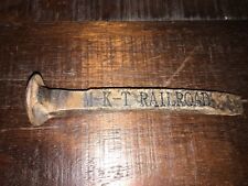 VINTAGE RUSTIC IRON TIE SPIKE FROM OLD MKT / KATY TRAIL RAILROAD TRAIN TRACKS picture