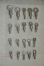 20 Pc Vintage Iron Fine Quality Different Screw Padlock Keys picture
