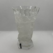 Exquisite C.I.O. Collection Art Nouveau Crystal Vase – Woman & Flowers Czech picture
