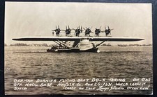 Original Photo German Dornier DOX Giant Seaplane 1931 Flying Boat Taking Gas picture