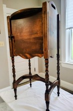 Antique Cushman Copper Lined Humidor Cabinet Early 20th Century Smoking Table picture