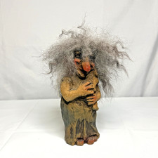 RARE w/ Tag Vintage Fosse-Troll Norwegian Troll Figurine 112 w/ Child Norway picture