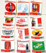 Coca Cola - Vinyl Sticker Decal Set - 12 Coca-Cola Brand Stickers - New picture