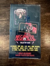 MegaMetal IMPEL 1991 Bon Jovi Iron Maiden Skid Row Cards Factory Sealed Wax Box  picture