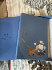 Smythson Soho Notebook Light blue Dogs New picture