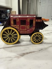 Vtg Wells Fargo Bank & Union Trust Co.  Stagecoach, Metal Die Cast Coin Bank ‘98 picture