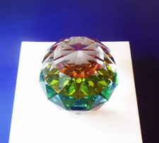 Vintage Iris Arc Large Iridescent Vitrail Medium Sphere Ball Paperweight picture