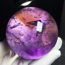 335g BestNew Rare Natural Amethyst Quartz Crystal Sphere Ball Healing Decor picture