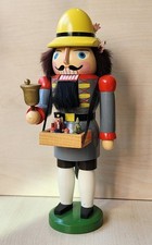 🔔 Vintage German Seiffener Erzgebirge wooden Bell Ringer Nutcracker -9 3/4