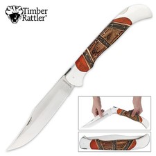 Giant Knife Huge Timber Rattler Scarab Lock Back Folder NEW - BIG MONSTER picture