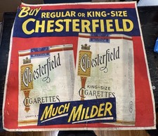 Antique Chesterfield Tobacco Cigarette Banner 40x42 picture
