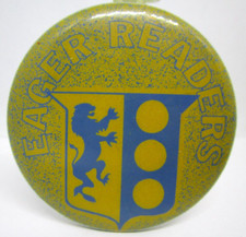 Vintage EAGER READERS 2.25 inch pinback button pin picture
