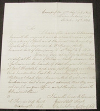 CIVIL WAR  SOUTH CAROLINA MORRIS ISLAND DEAD SOLDIERS 47TH NEW YORK LETTER  1863 picture