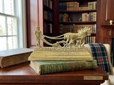 Antique Robert Burns Brass Doorstop, Greenlees Glasgow, Scottish Poet To A Mouse picture
