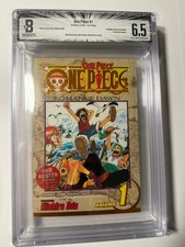 One Piece #1 Volume 1 English First Print Edition BGS 6.5 Gold Foil June 2003 picture