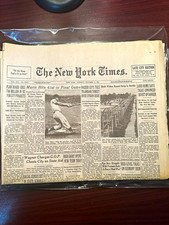 Vintage NY Times Newspaper Roger Maris 61st Home Run + Baseball Commemorative⁠ picture