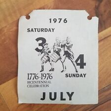 Calendar page from July 4 1976 tub15 picture