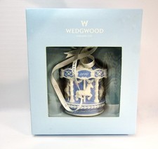 Wedgwood Baby's First Christmas 2010 Blue Jasperware Carousel Ornament Boxed picture