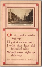 1912 MONTICELLO, Iowa Postcard Poem / Add-On Photo 