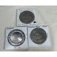Lot of 3 Vintage Imperial Palace Las Vegas & Cripple Creek $1 Gaming Tokens picture