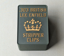 .303 British Lee Enfield Custom Stripper Clip Storage Box Lrg OD Grn (Box Only) picture