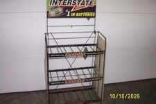 VINTAGE INTERSTATE BATTERY DISPLAY oil gas station antique cans picture