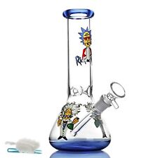 8inch Glass Bong 4mm Thick Water Pipes with Downstem 14mm Bongs picture
