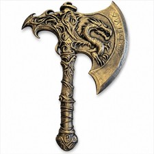Dragon Axe 3D Printed Fantasy Cosplay Prop Viking Norse Antique Bronze 12.5