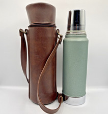 Vintage Aladdin Stanley Thermos A-944C Quart With Leather Case  picture