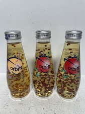 Vintage 90s ORBITZ Fruit Flavored Beverage 300ml Glass Bottles Lava Lamp Sealed picture